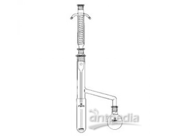 EXTRACTION APPARATUS 250 ML, COMPLETE, LIQUID-LIQUID,   FOR LIGHTER SOLVENTS, EXTRACTOR SOCKET ST 45