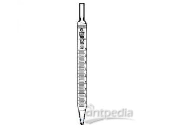 GRAD. PIPETTES "SHORTIE",  AS,MOUTH- PIECE,  0,1 ML : 0,01 ML FOR OFFICIALLY  TESTING,WHITE