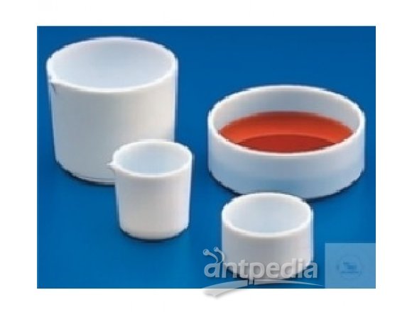 EVAPORATING DISHES,PTFE,  LOW FORM,WITH SPOUT AND NOTATION  100 ML