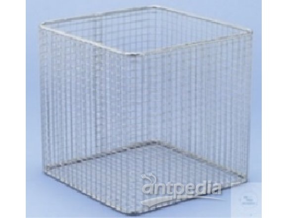 WIRE BASKET, ANGULAR,  MADE OF STEEL,  COATED WITH WHITE PLASTIC,  300X200X200 MM