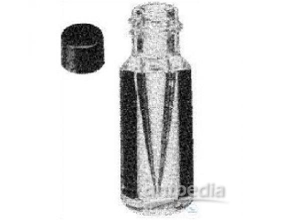 MICRO REACTION VIALS, W.SCREW CAP, AMBER   INNER BOTTOM CON., OUTS. BOTTOM GROUNDED   0,3 ML, 34 X 1