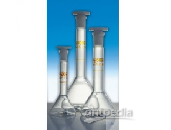 VOLUMETRIC FLASKS, TRAPEZOIDAL, WITH  ST-PE-STOPPER, DIN-A, CONF. CERT.,  50 ML, ST 14/23, DIFFICO B
