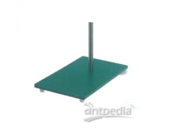 Stand base made of stell hammereffect green painted,  with winding M10 for rod, Dimensions 210 x 130 mm,  weight 1,3 Kg