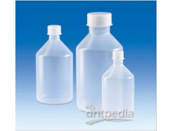 Wide-mouth bottle, PP, with screw cap, PP, conical shoulder, 100 ml
