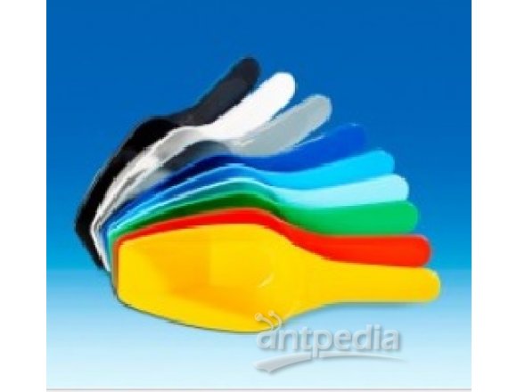 Set of Measuring scoops, 100ml, coloured, PP,white, red, grey, black, yellow, blue, green, bright bl