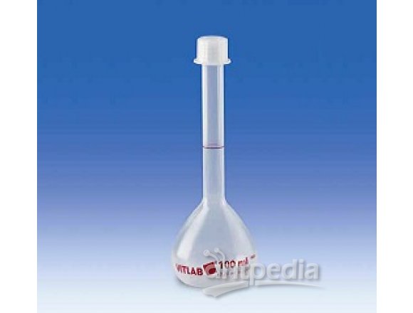 Volumetric flask, PMP, class B, with screw cap, PP, 25 ml