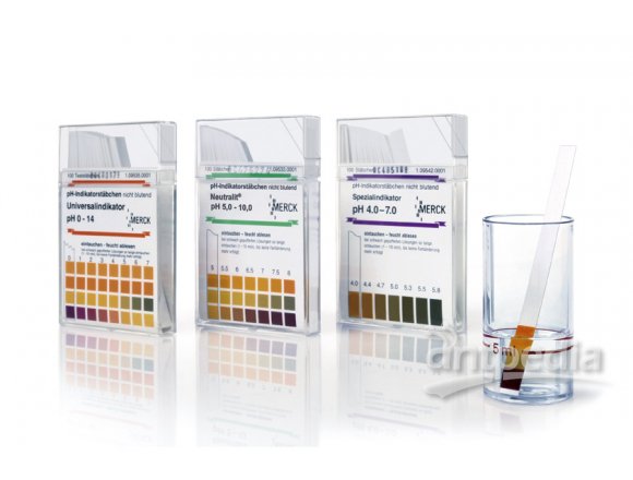 亚硫酸盐测试条 Method: colorimetric with test strips 10 - 40 - 80 - 180 - 400 mg/l SO₃²⁻ Merckoquant®