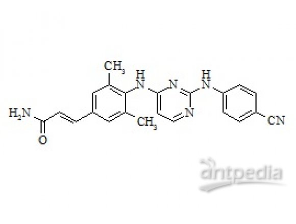 PUNYW22461234 Rilpivirine Amide-1 Impurity ((2E)-3-[4-[[2[(4-Cyanophenyl)amino]pyrimidin-4-yl]amino]-3, 5-Dimethylphenyl]prop-2-Enamid