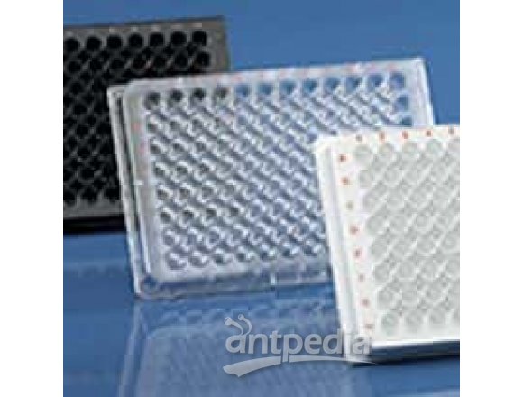 BrandTech 781911 BRANDplates® inertGrade™ Microplate, 96-Well, PS, Black, 330 µL, Clear F-Bottom; 40/PK