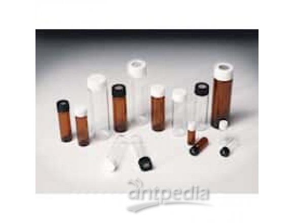Thermo Scientific B7800-6A Glass Vials PTFE Lined Cap Amber 40 ml 100/pk