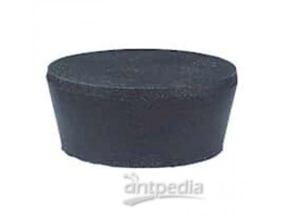 Cole-Parmer Solid Black Rubber Stoppers, Standard Size 000; 181/Pk