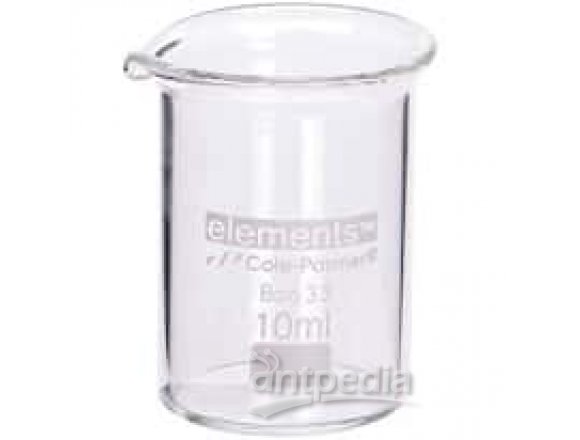 Cole-Parmer elements Low-Form Beaker, Glass, 250 mL, 12/pk