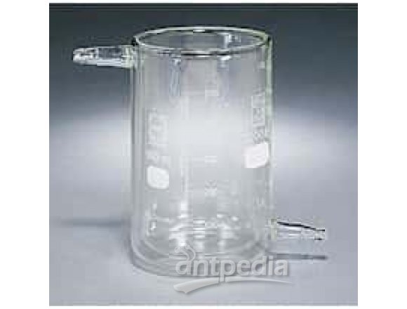 Glass Tempering Beaker, borosilicate, 1/2" hose barbs, 600 mL