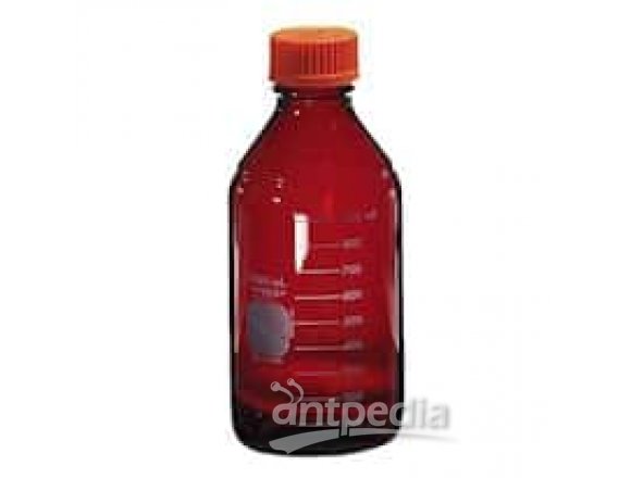 Pyrex 51395-250 Brand 51395 UV-Blocking Low Actinic Media Bottle, 250 mL, 4/cs