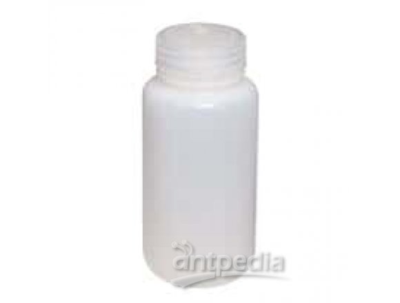 Thermo Scientific Nalgene 2189-0016 Economy HDPE Wide-Mouth Bottle, 500 mL, 6/pk