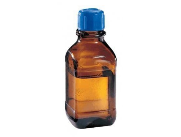DWK Life Sciences (Wheaton) 844025 Amber Glass Safety Bottle, USP Type 3, Square, 250 mL, 33 mm cap