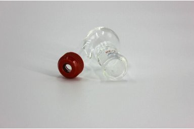 芯硅谷 P4016 具温度计套管磨口鸡心瓶,高硼硅,10~200ml
