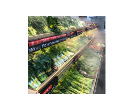 蔬菜货架加湿设备在超市的应用